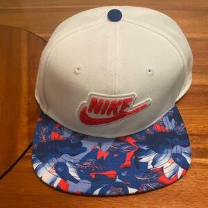 Nike Pro S1ze Cap Red Logo and Blue Pattern OSFM